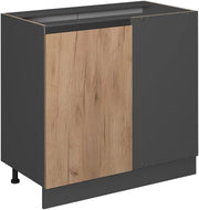 Mobile ad angolo cucina R-Line, Quercia dorata, 86 cm Forma a J, senza piano di lavoro, per la libera combinazione all'interno di sistemi cucina modulari