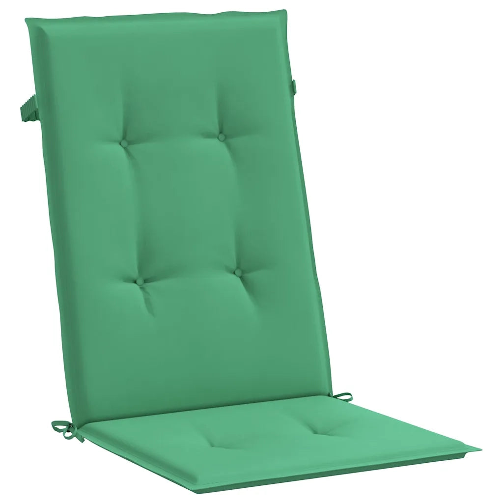 Cuscini per Sedie 6 pz Verdi 120x50x3 cm in Tessuto 314109