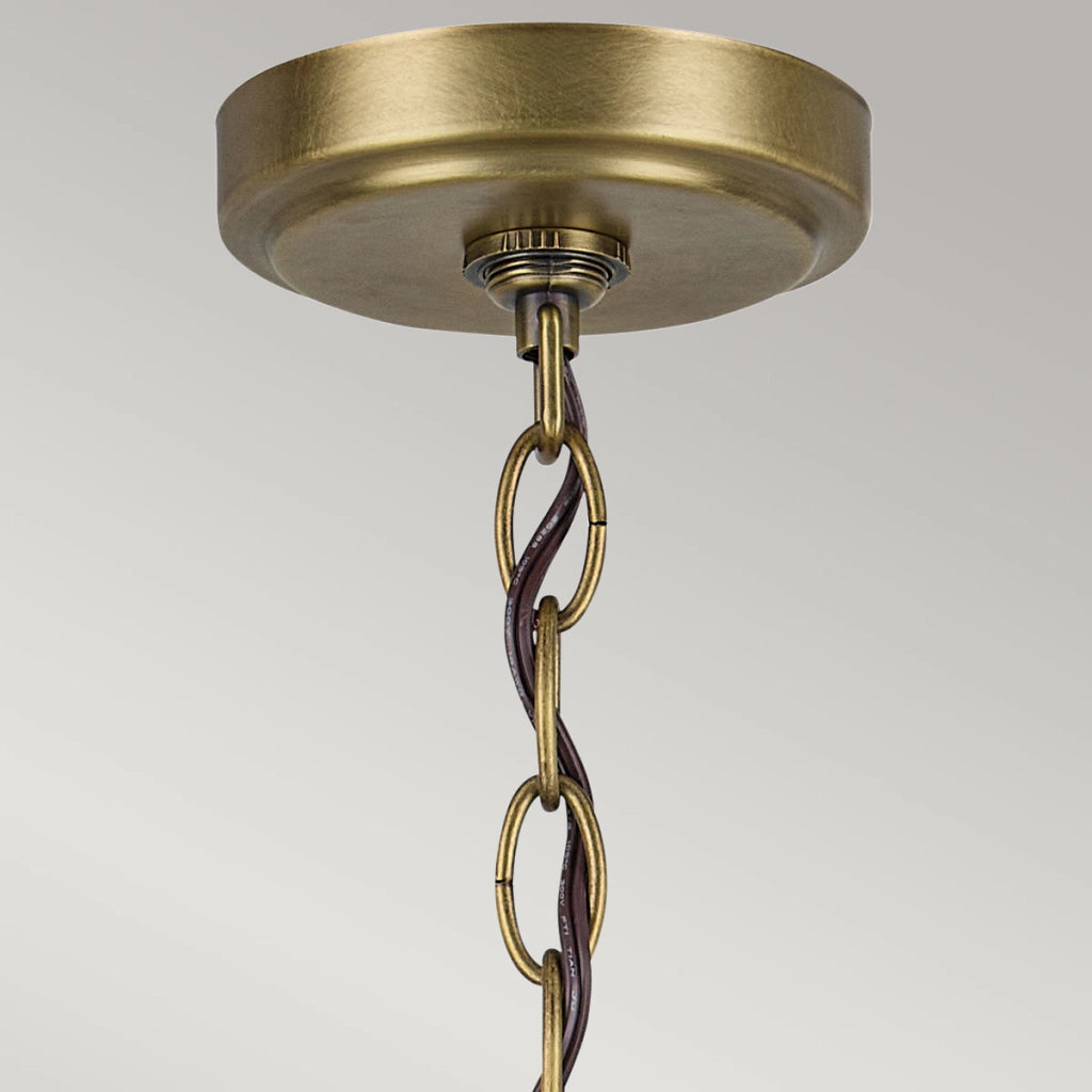 Lampadario WINSLOW ottone 6xE27 vetro bolle Kichler