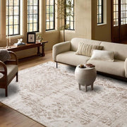 Tappeto Vintage Design 200x300cm - Bassopoli - Antiscivolo - Lavabile - Geometrico - Marrone - Telaio