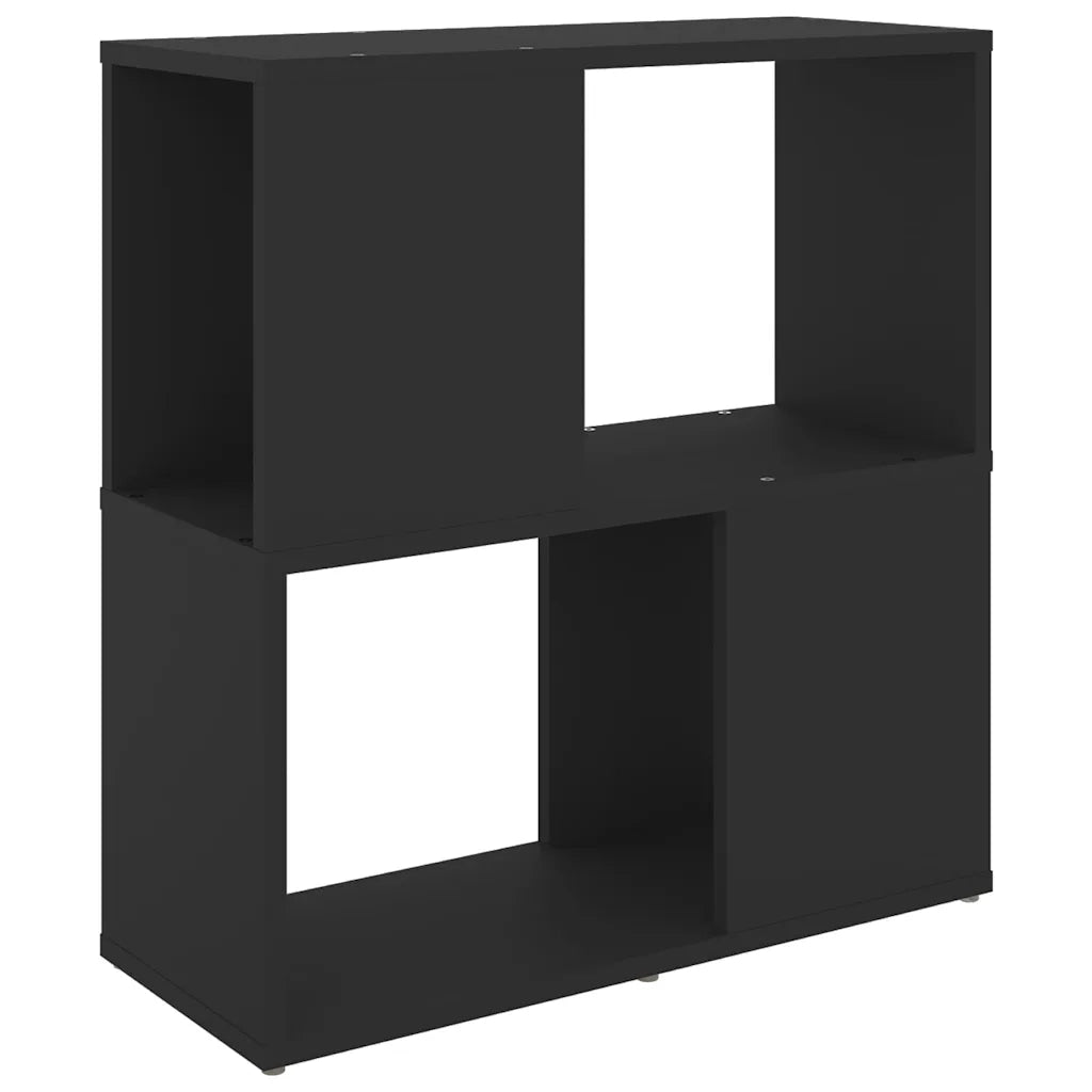 Libreria-Scaffale per Libri-Mobile di Stoccaggio Nera 60x24x63 cm in Truciolato