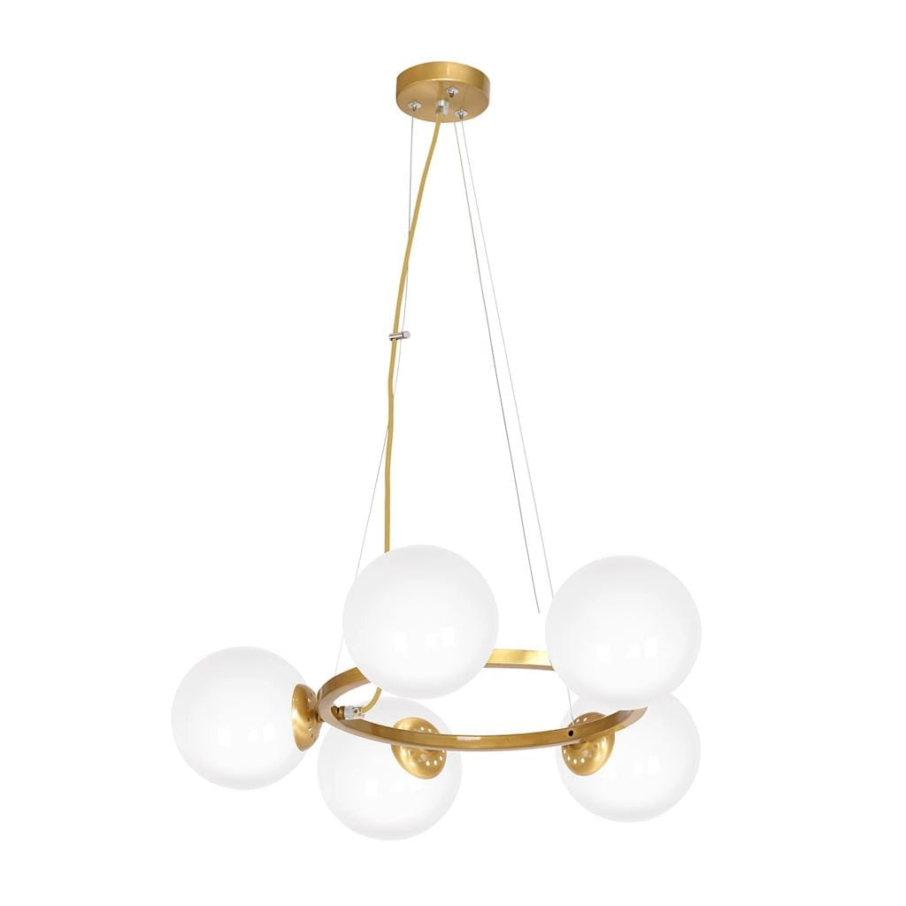 Lampadario Milagro Vienna 5xE14 oro/bianco MLP5577