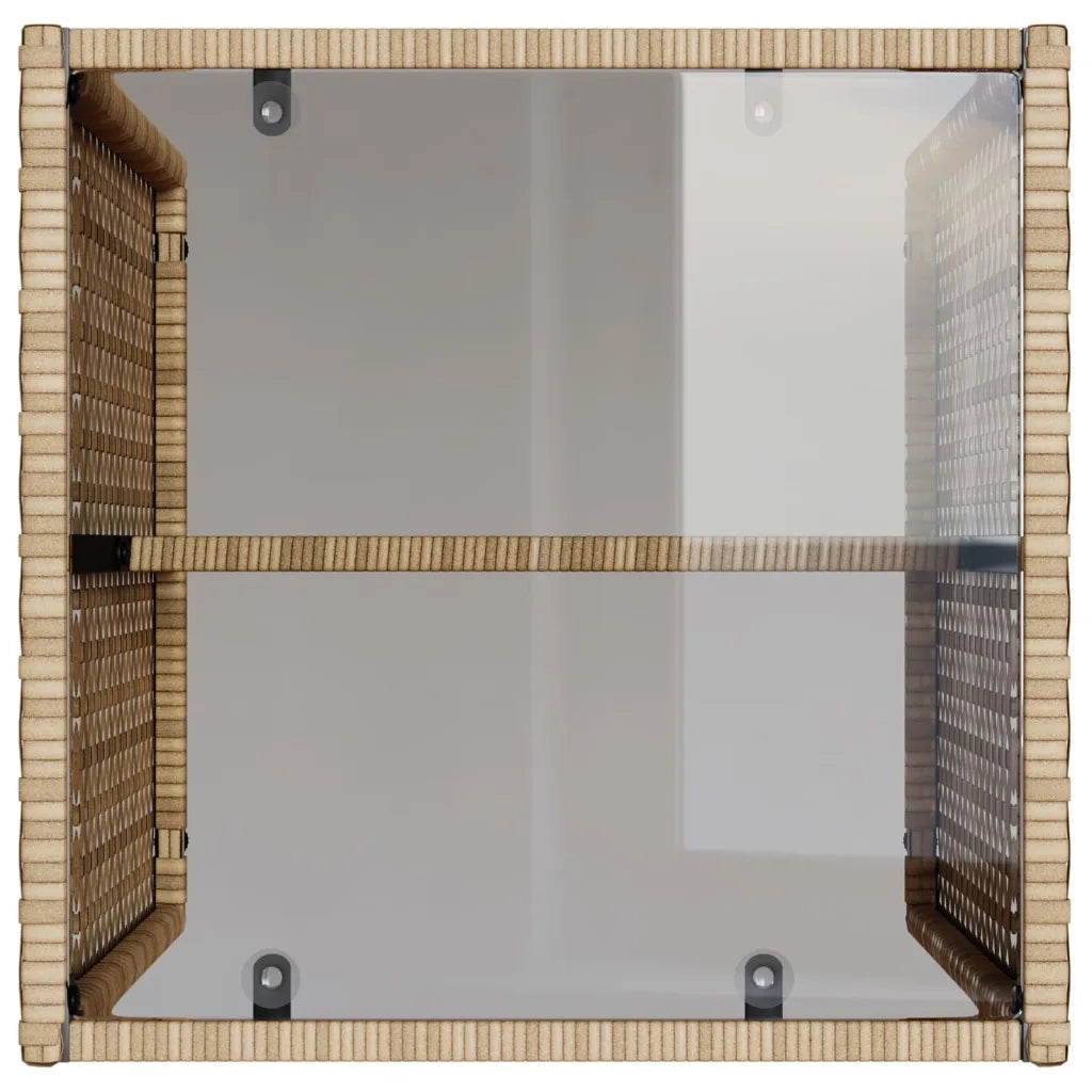 Set Divano da Giardino 4 pz | Set Salotto da Giardino con Cuscini Beige in Polyrattan