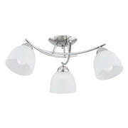 Plafoniera Alfa SEVA cromata con diffusori bianchi 5xE27
