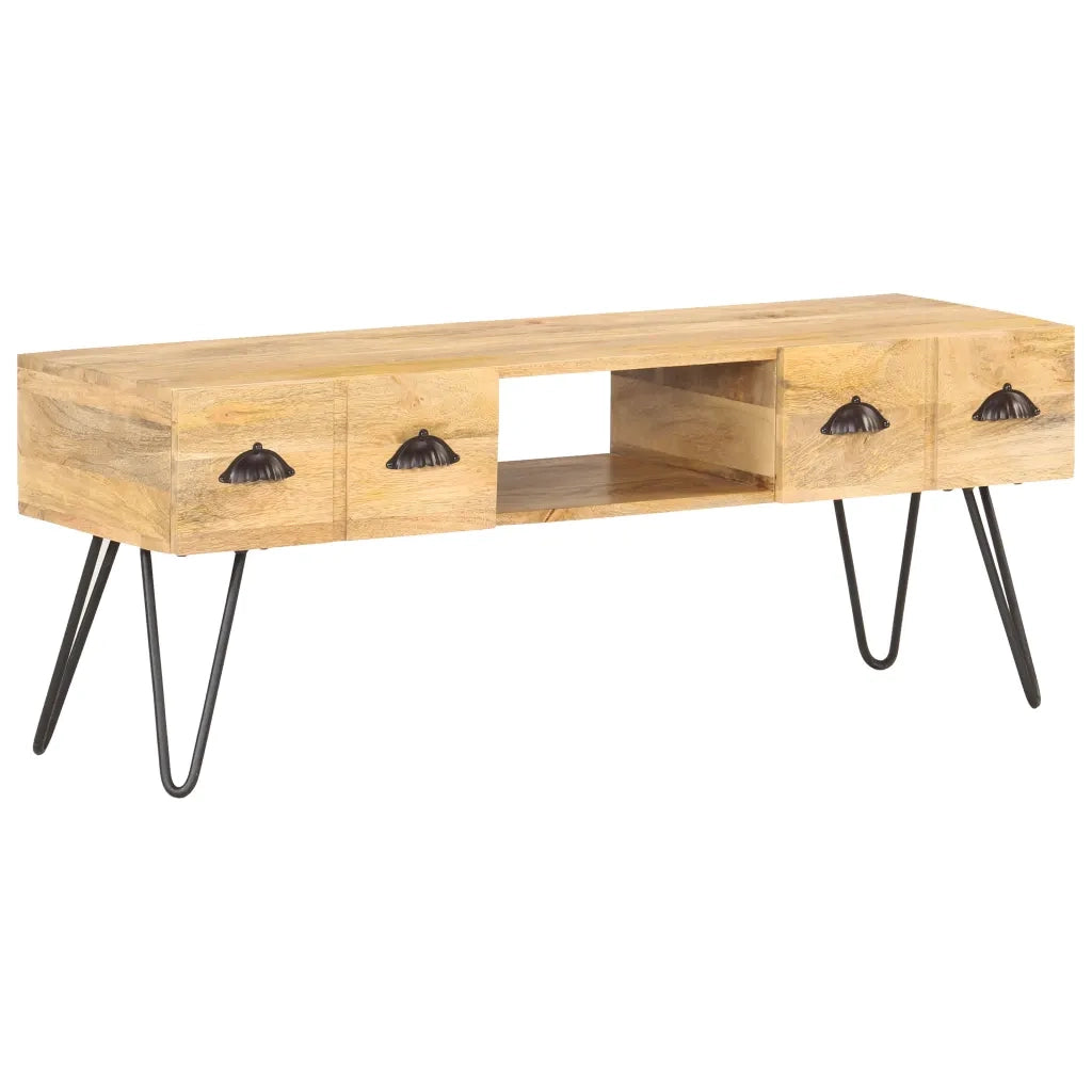 Mobile Porta TV 120x35x45 cm Legno Massello di Mango 321790
