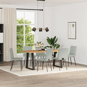 Sedie da Pranzo 6 pz Grigio Chiaro in Velluto 3315473