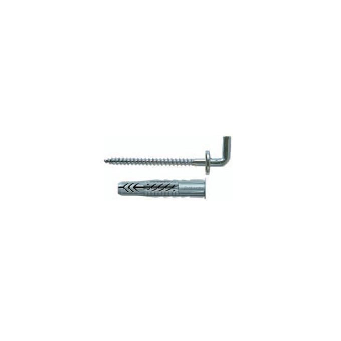 Fischer 71911 Confezione 4 Tasselli Ux Universale Nylon D. 8mm con Gancio Cancano Corto