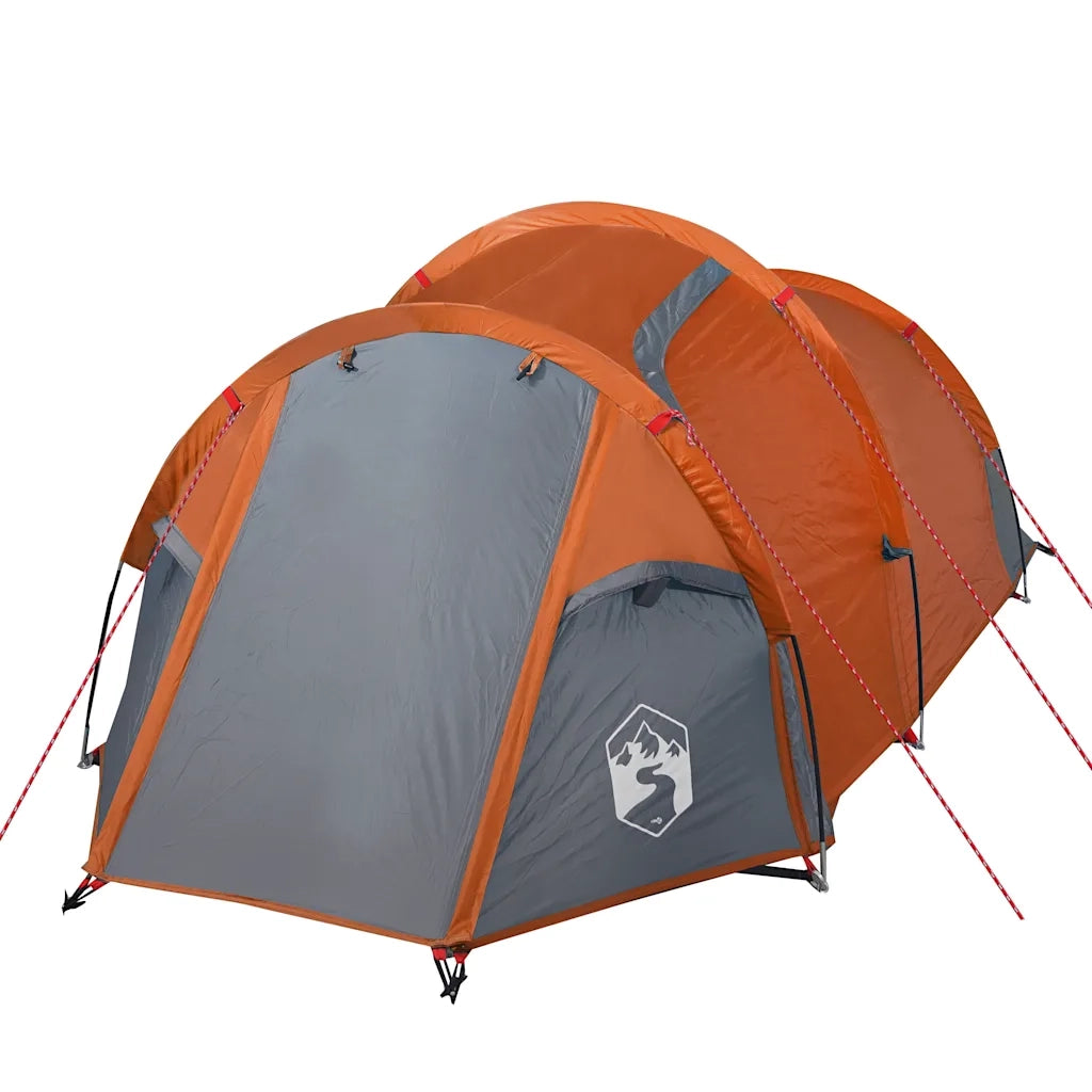 Tenda da Campeggio a Tunnel 2 Persone Arancione Impermeabile 94388