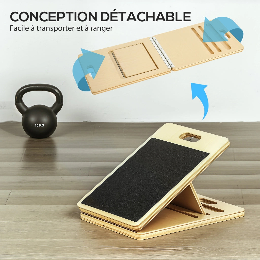 Set Pilates con barra e bande elastiche ¨C zephmum ¨C blu, tavola inclinabile regolabile