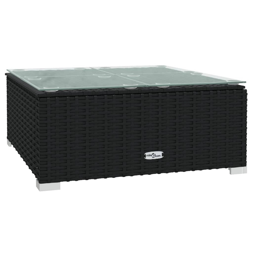 Set di mobili da giardino mobili da esterno set da 3 pezzi con cuscini resina intrecciata nera 02_0015984
