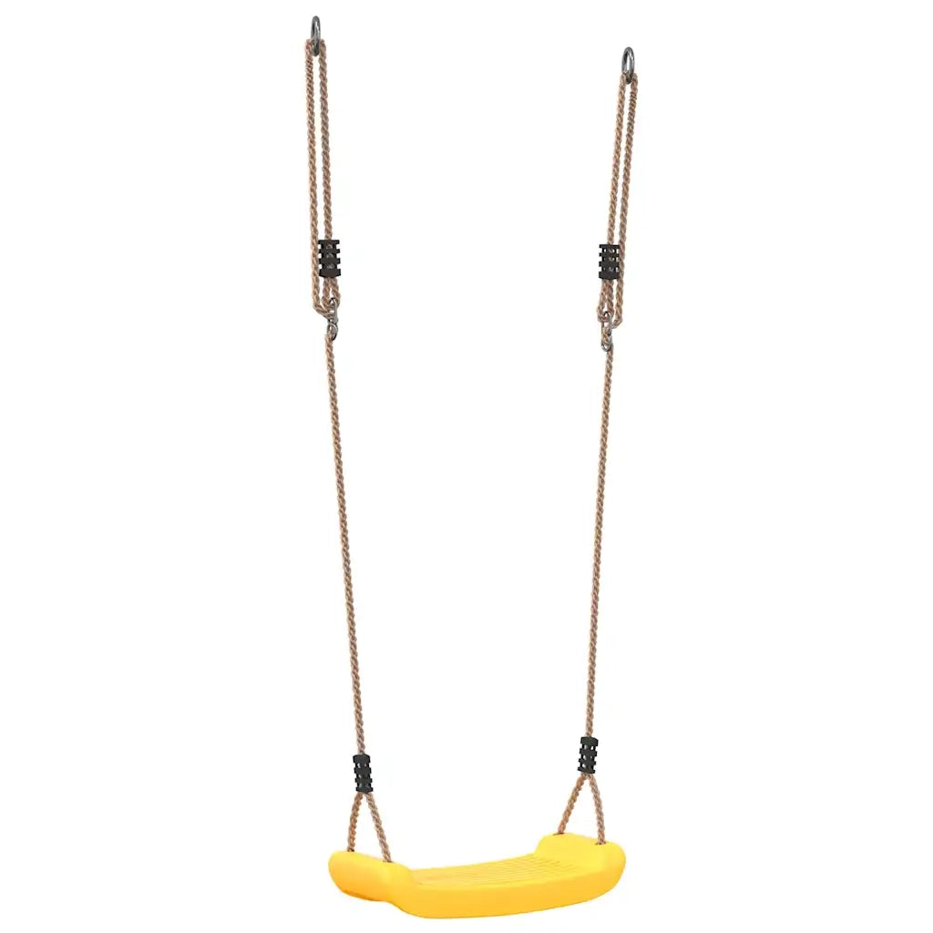 Seggiolino Altalena per Bambini Singolo Corda Regolabile Giallo 4009274