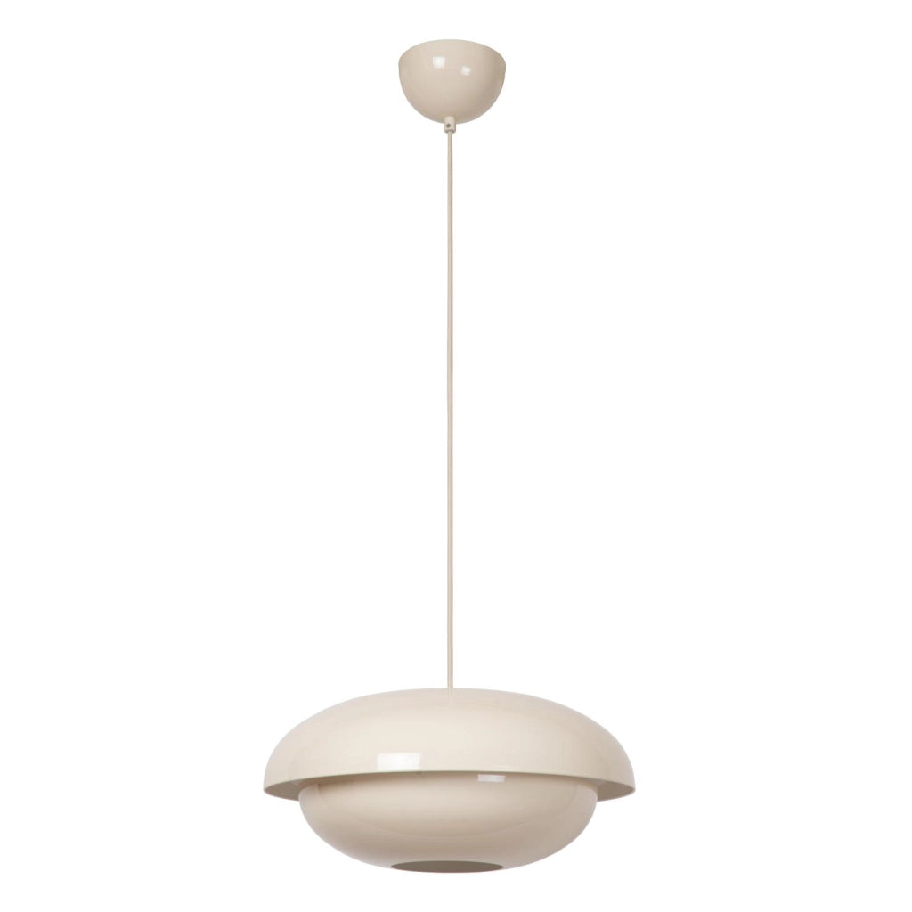 Lampada sospensione retro YOUNES 1xE27 crema Lucide