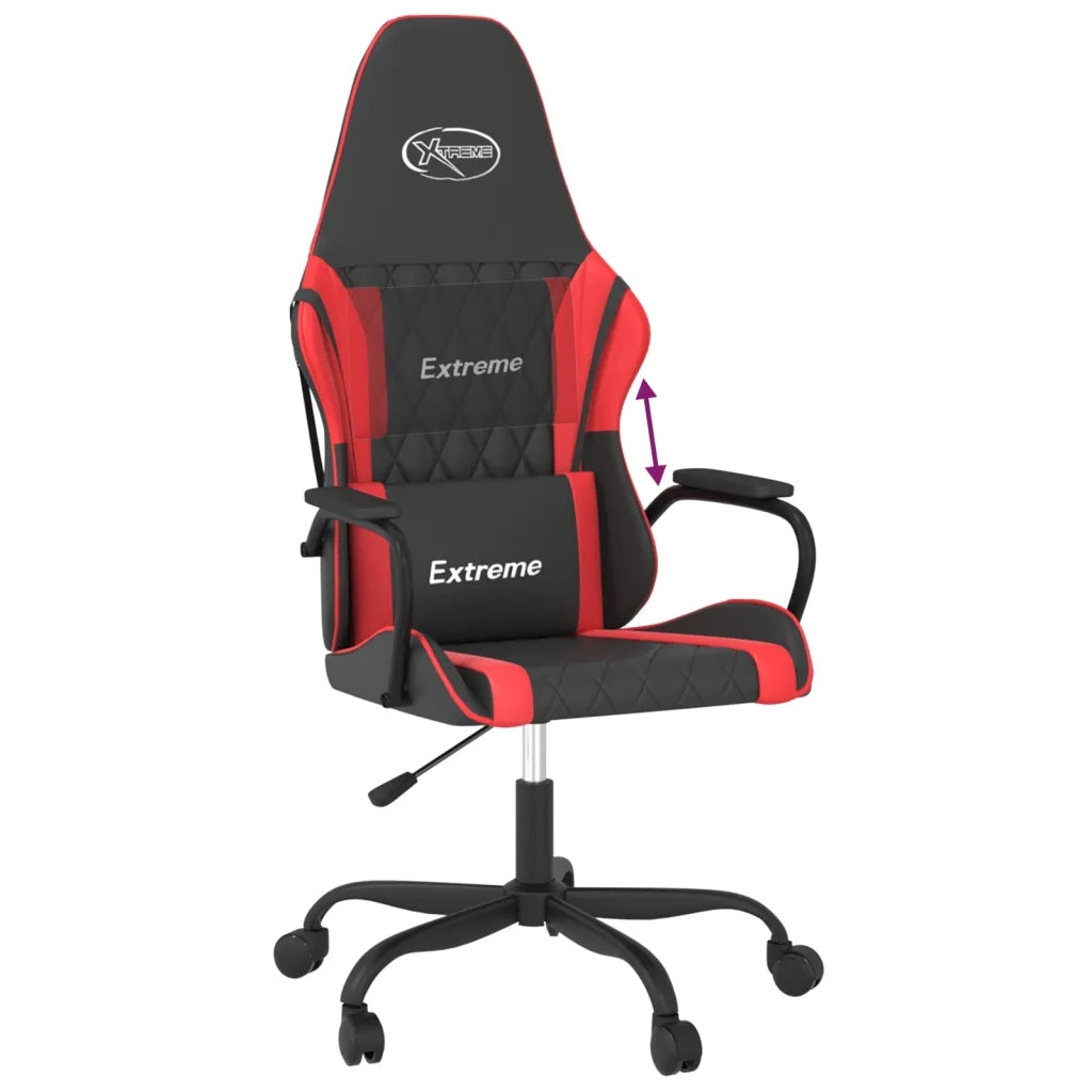Sedia da Gaming | Sedia da e-sports Nera e Rossa in Similpelle
