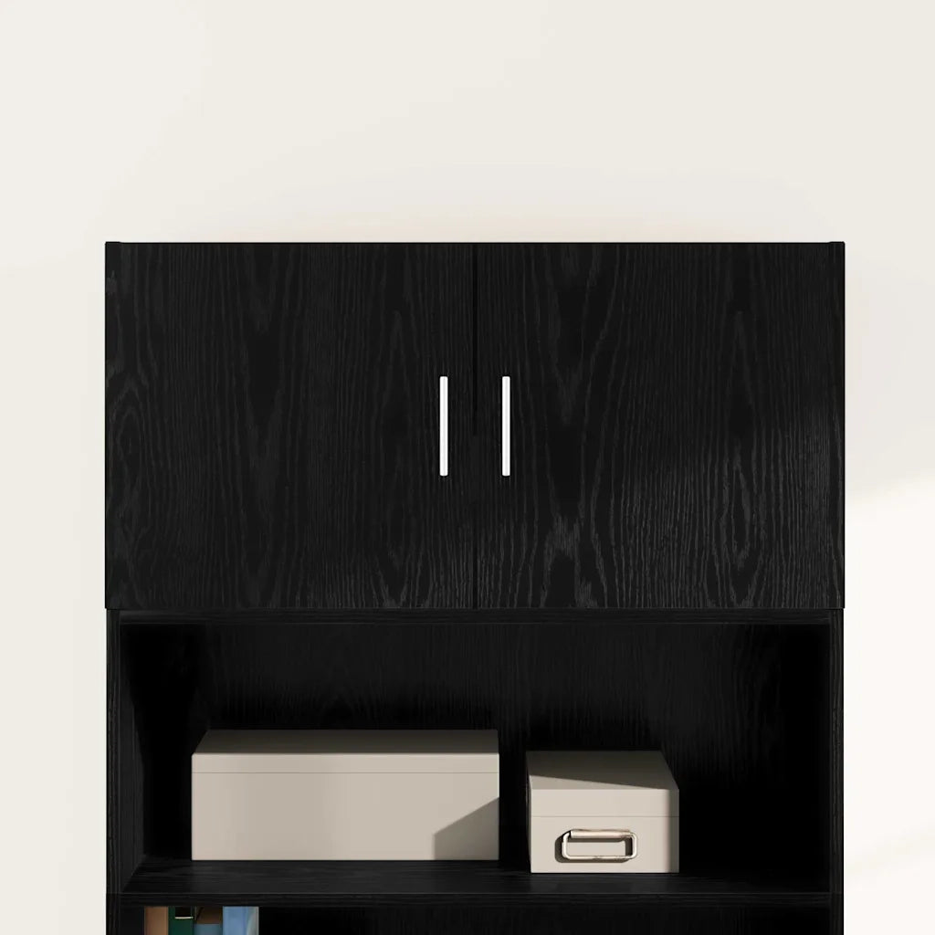 Armadietto a Muro | Mobile a Parete Rovere nero 80 x 42.5 x 40 cm