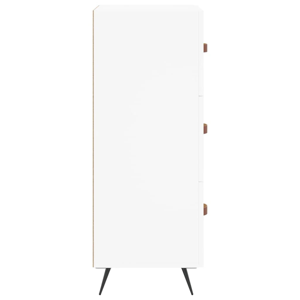 Buffet credenza cassettiera armadio mobile contenitore organizer per cucina soggiorno salotto 34,5 x 34 x 90 cm legno ingegnerizzato bianco 02_0030266