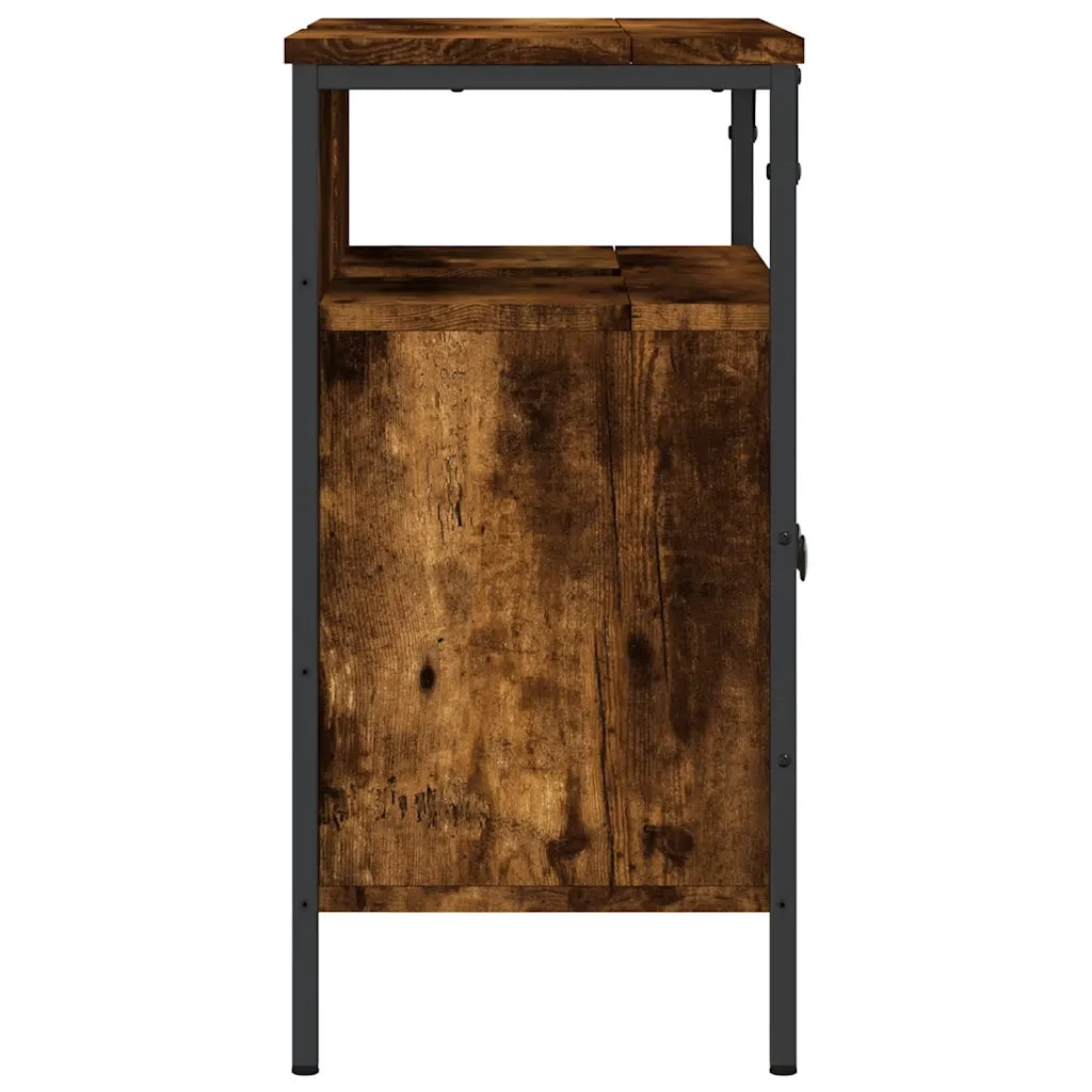 Mobile Lavabo | Armadio Lavabo Bagno Rovere Fumo 60x30x60 cm Legno Multistrato