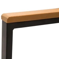Set 4 Pezzi Salotto da Esterni con 2 Sedie, Divano e Tavolino Mobili da Giardino in Rattan e Acciaio Nero