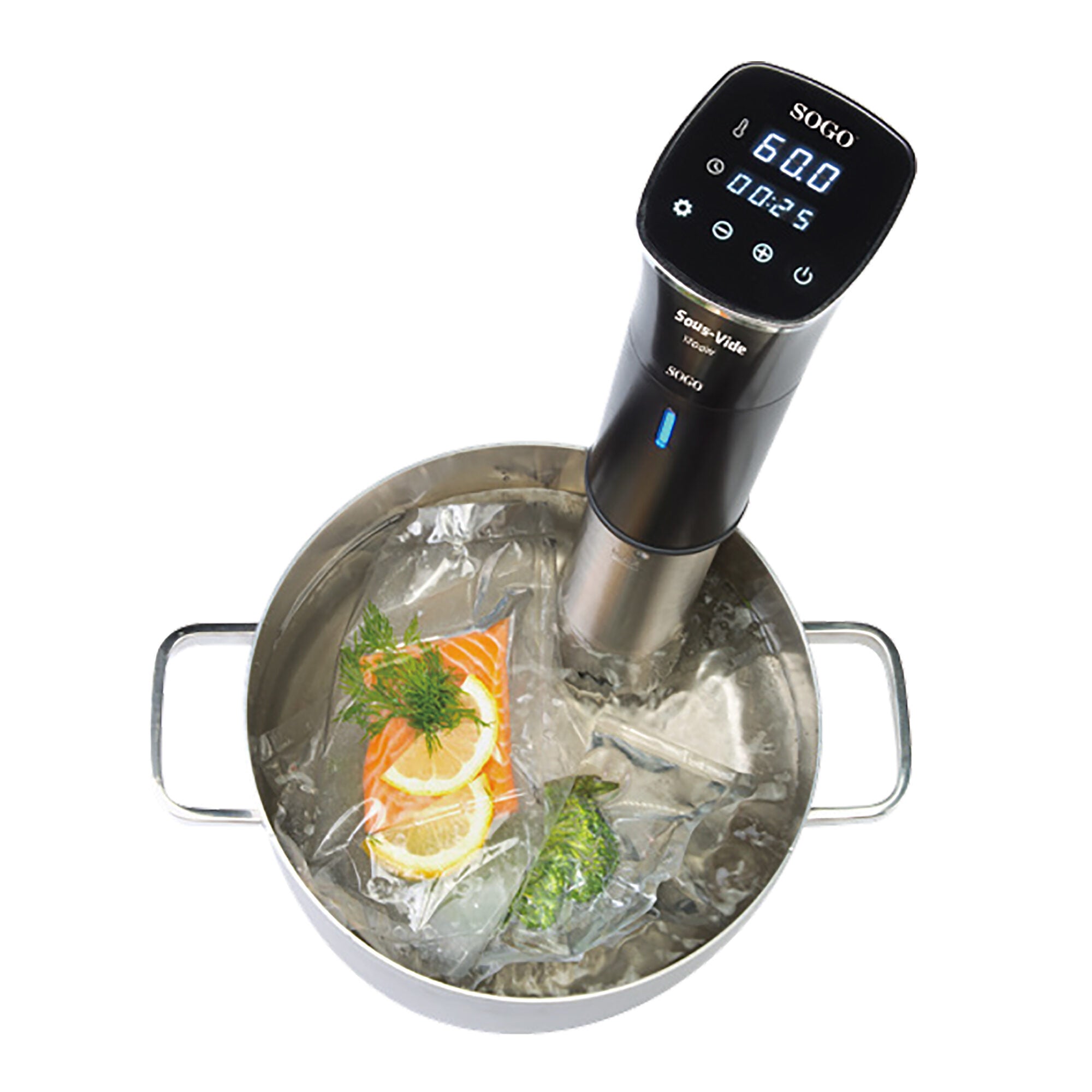 SOGO Sous Vide Elettrico 1200W - Termocircolatore Digitale per Cottura Lenta, Controllo Temperatura, Protezione Surriscaldamento, 15L