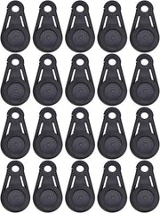 20 Clip Zeil per Tarp, Tenda, Luifel - Chiusura per Tarp, Tenda, Luifel - Accessorio per Camping Outdoor - Nero - 20 Stuks