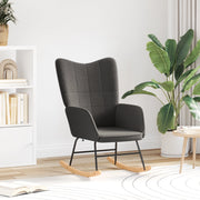 Sedia Relaxante  Grigio Scuro in Tessuto Simil Lana Riccia