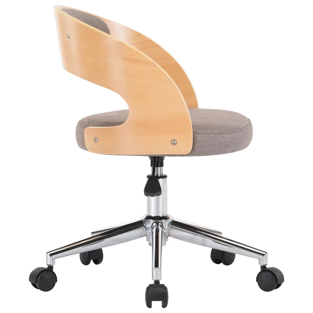 Sedie da Pranzo Girevoli 6 pz Grigio Talpa in Legno e Tessuto 3054925