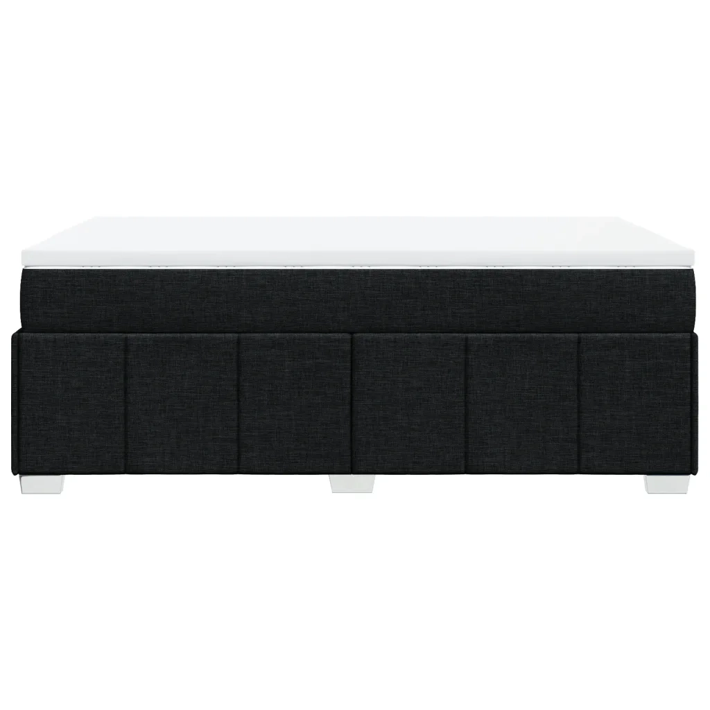 vidaXL Giroletto a Molle con Materasso Nero 120x190 cm in Tessuto