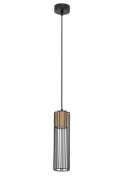 Lampada a sospensione industriale nero oro Fobia GU10 Sigma