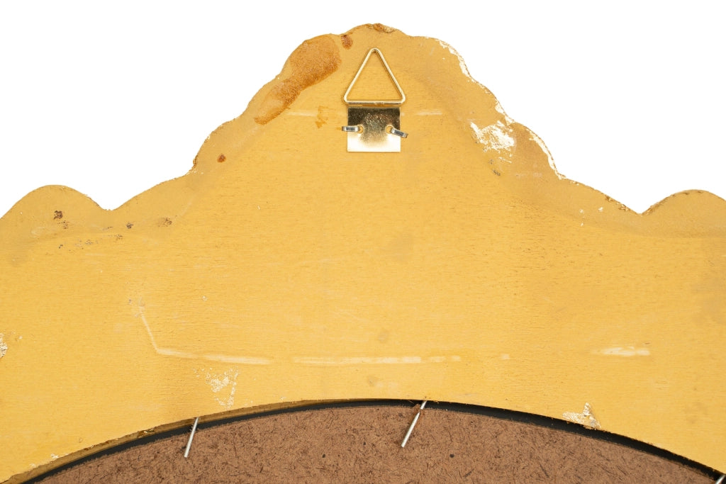 Biscottini Specchiera da appendere da parete in legno finitura foglia oro anticato Made in Italy