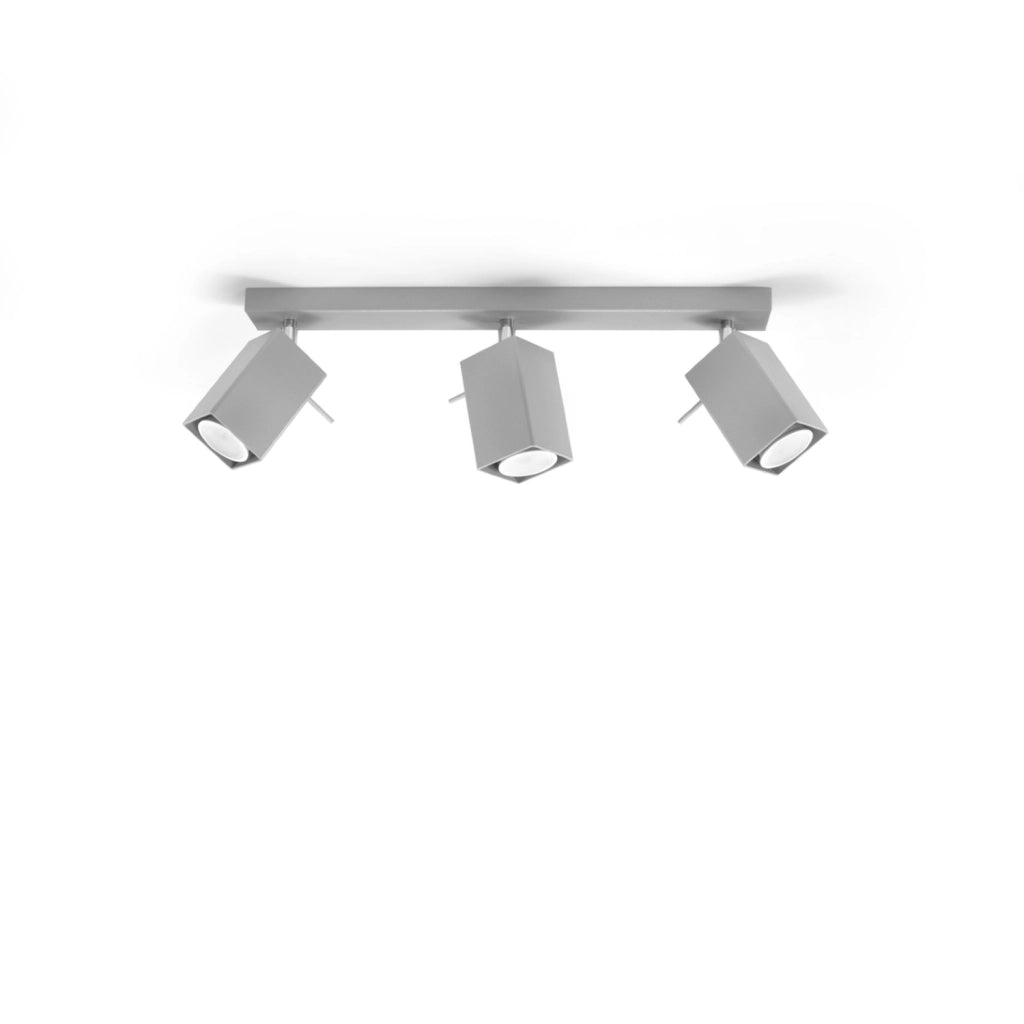 Plafoniera BRAVEA 3 faretti grigia Pure Lume GU10 metallo