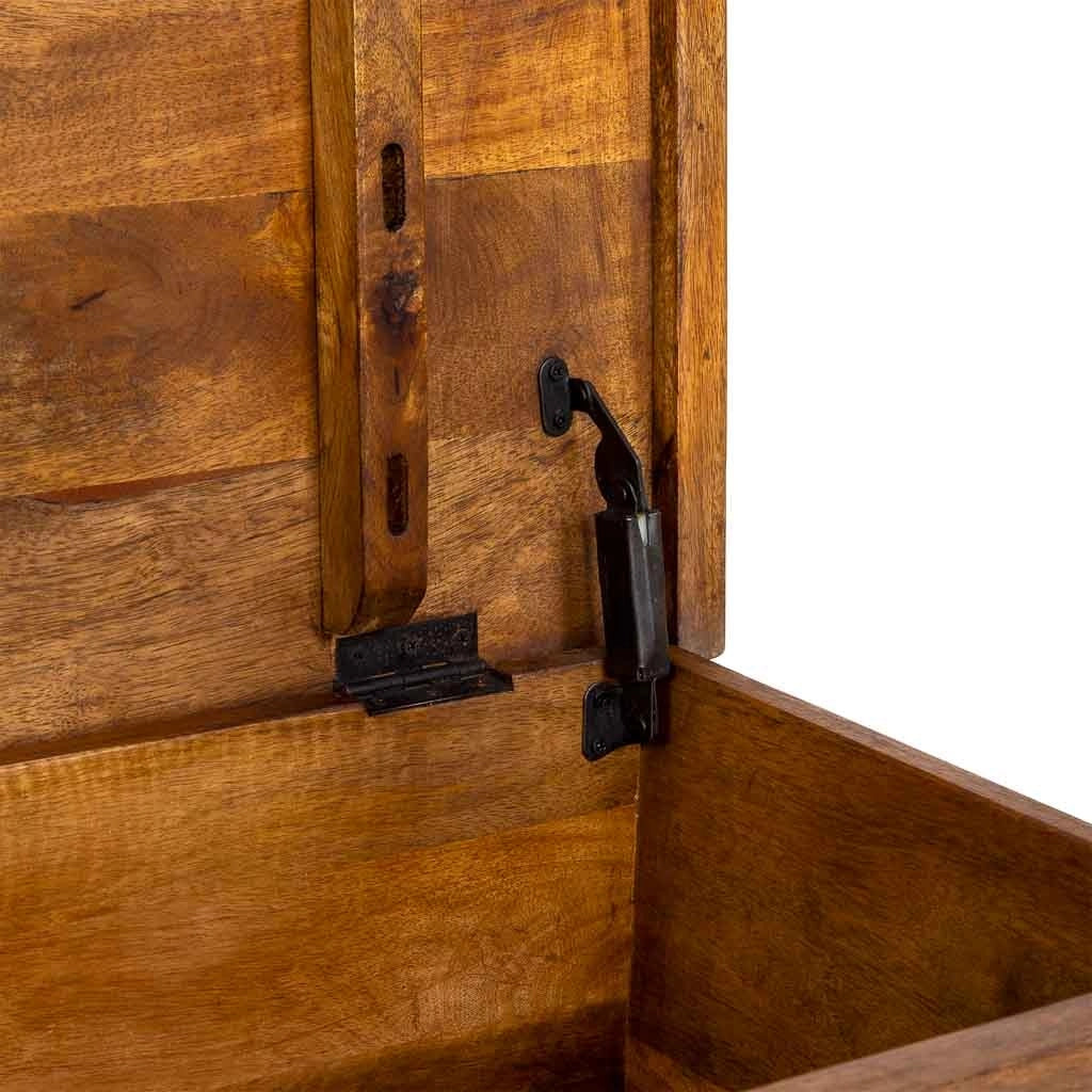Baúl de madera artesanal marrón 150x45x46h cm