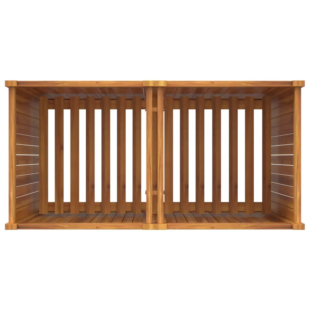Fioriera Giardino con Rivestimento 100x50x100cm Massello Acacia 366448