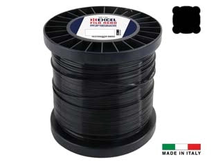 FILO PER DECESPUGLIATORE IN NYLON QUADRO PRO NERO  ø mm.3,3 in matassa da mt.160    EXCEL