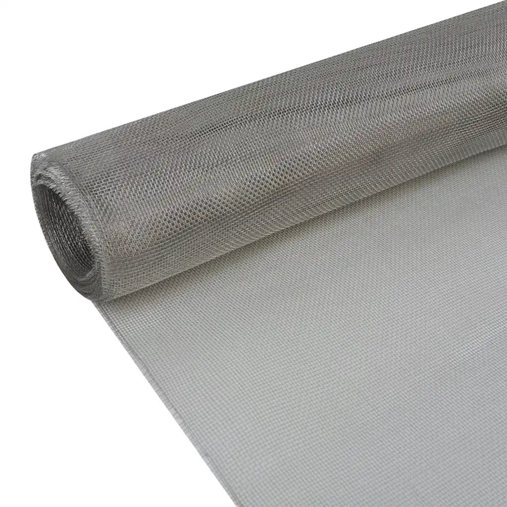 Recinzione in Rete in Acciaio Inossidabile 100x1000 cm Argento 142259