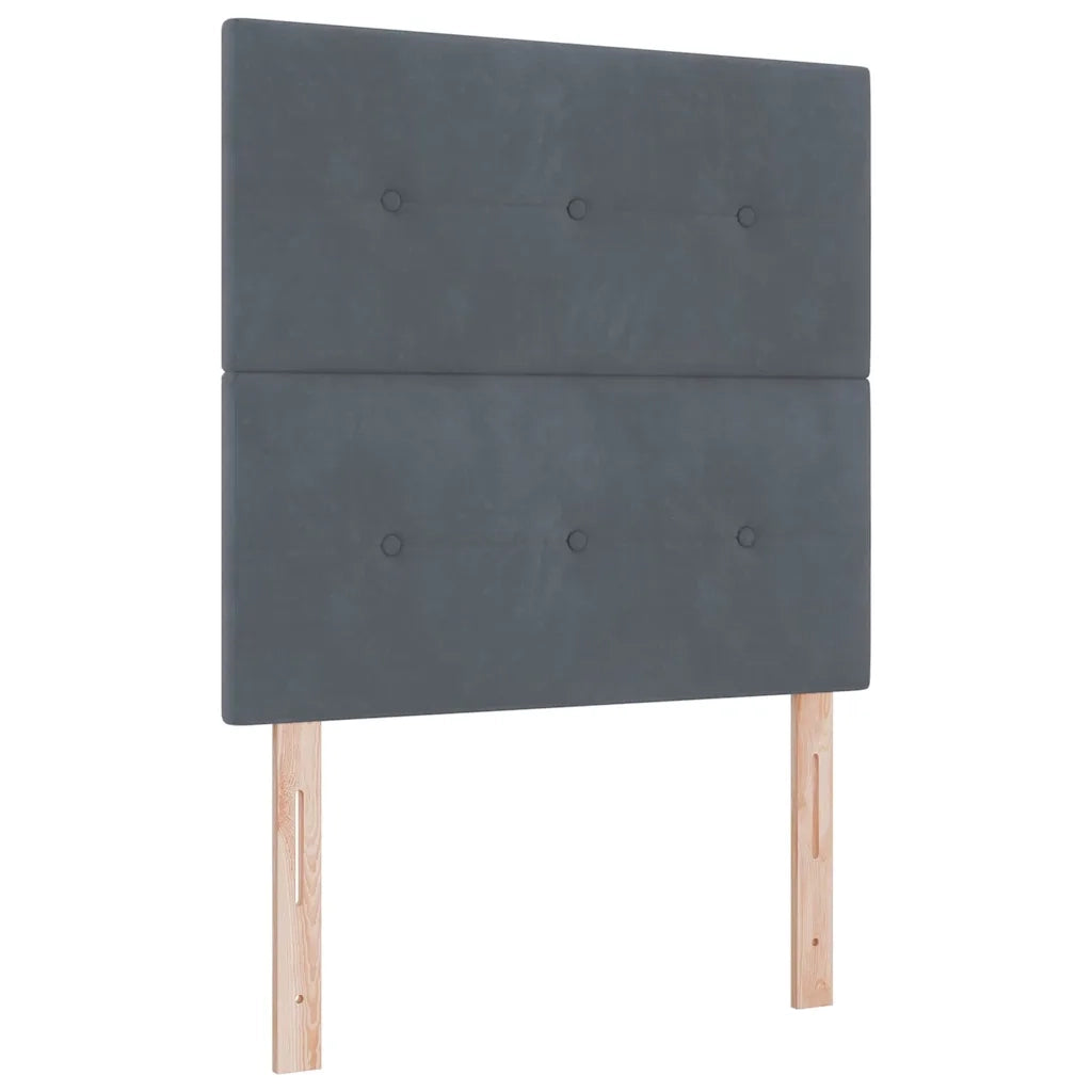 Letto a molle con strisce LED Grigio scuro 100 x 200 cm Velluto 3343857