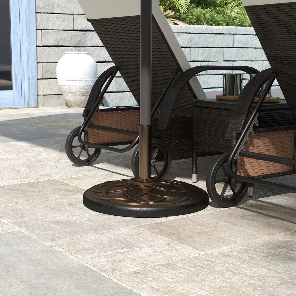 Base per Ombrellone da Giardino ¨C Zephmum ¨C Bronzo 54.5x34 cm Peso 19 kg