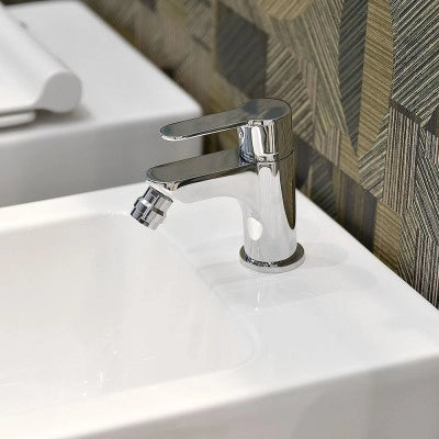 Miscelatore lavabo e bidet cromati con scarico click clack incluso Zoe