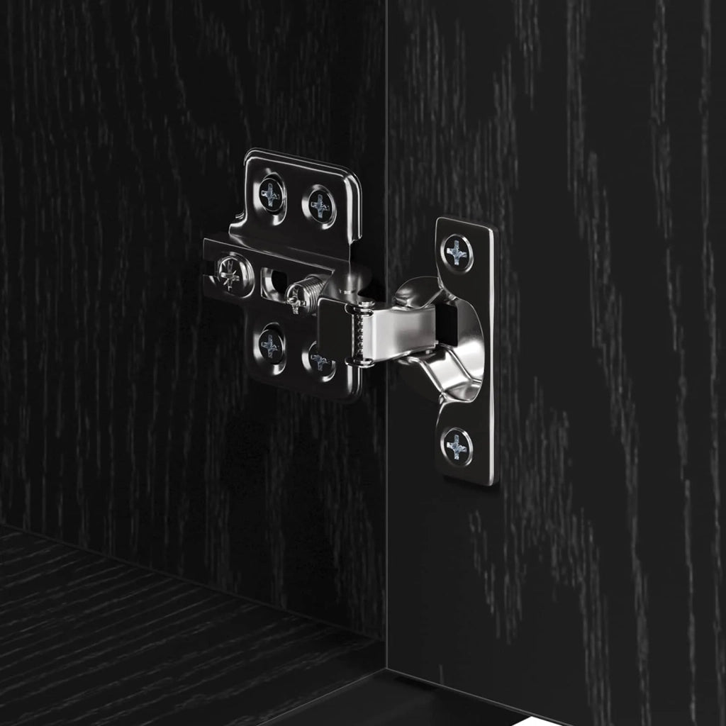 Set di mobili per il bagno 3 pcs Rovere Nero Legno multistrato