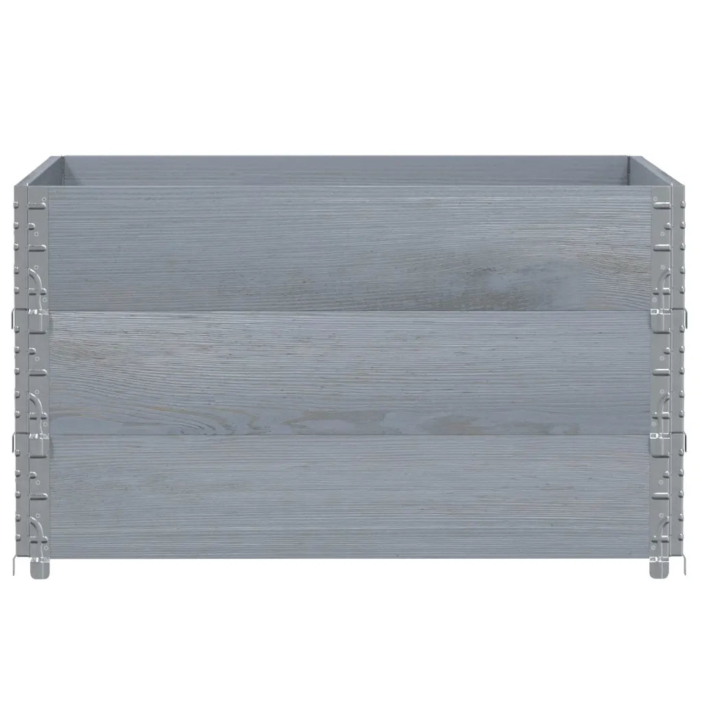 Paretali per Pallet 3 pz Grigi 100x100cm Legno Massello di Pino CFW2684532