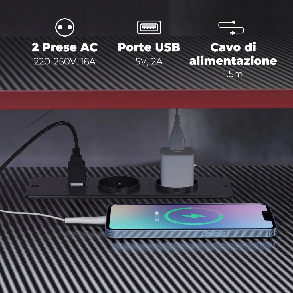 Scrivania da Gaming Angolare 128x128x88 cm con Supporto Monitor Gancio Cuffie e Portabicchieri Nero