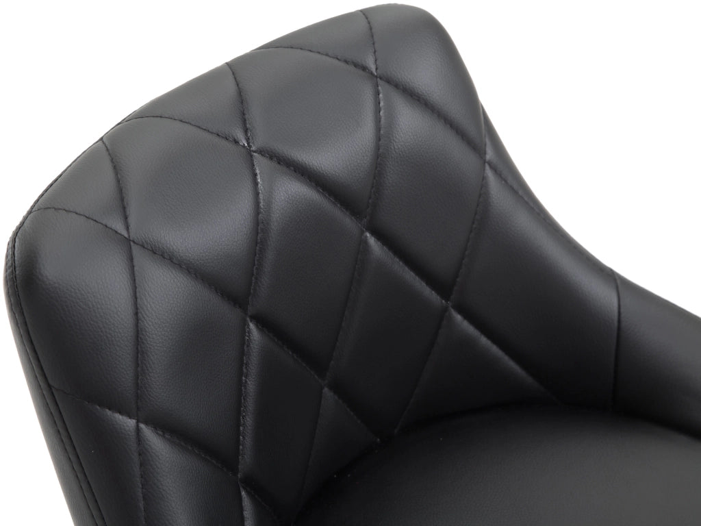 Sgabello Lazio in similpelle nero,nero
