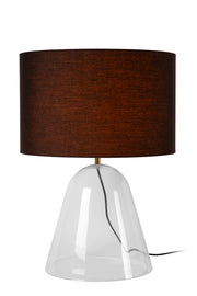 Lampada da tavolo CAMPANA 1xE27 vetro nero trasparente