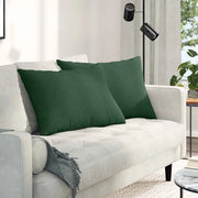 Cuscini da Divano 2 pcs Verde Scuro 70 x 50 cm Tessuto in Cords 42013779