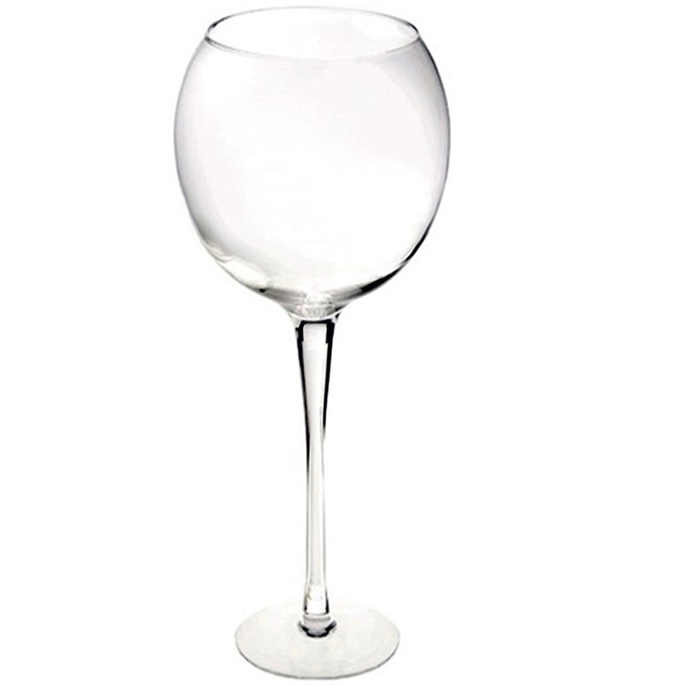 Trade Shop - Calice Ampolla Ballon Boccia Vetro 15cm H 50cm Confetti Vaso Porta Fiori Candela -