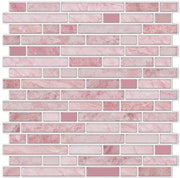 Tegelsticker 30,5 cm - 10 Stuks - Effetto Marmo Rosa - Adesivo Autoadesivo - Applicazione Facile - Muursticker Peel & Stick