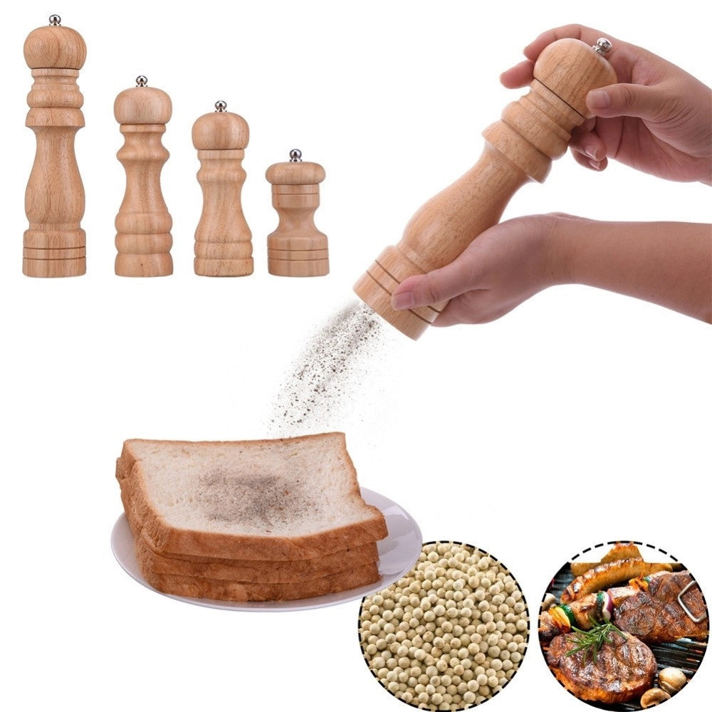 Trade Shop - Macina Sale E Pepe In Legno Classico 20cm Macinino Mulino Agitatore Trita Spezie -