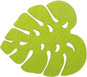 Onderzetters Tropici 9,6x10,6cm 4 pezzi di velluto verde, 10,6 x 9,6 x 1,5 cm, 4 pezzi