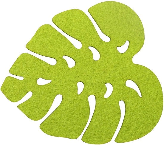 Onderzetters Tropici 9,6x10,6cm 4 pezzi di velluto verde, 10,6 x 9,6 x 1,5 cm, 4 pezzi