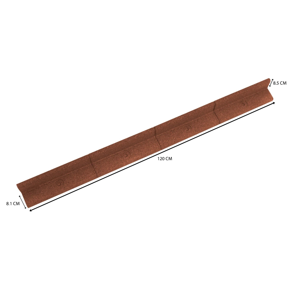 Bordura Flessibile da Giardino 22 x 1,2 m Terracotta con Martello in Gomma