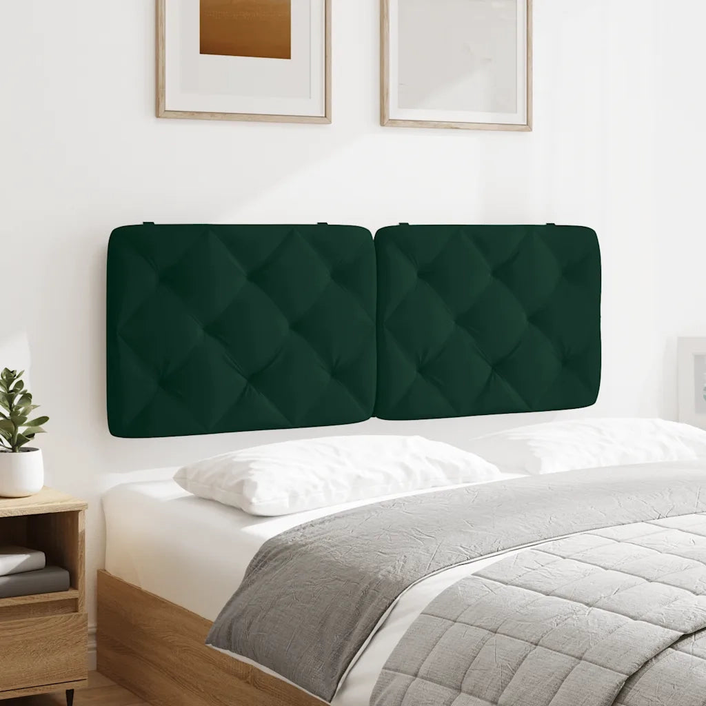 Cuscino Testiera Verde Scuro 120 cm in Velluto CFW7197543
