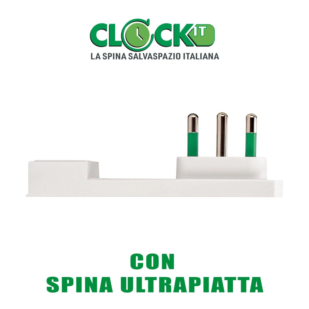 Prolunga Lineare Clock Bipasso Fme Bianco 2P con T 16A Bipasso N°xmmq 3X075